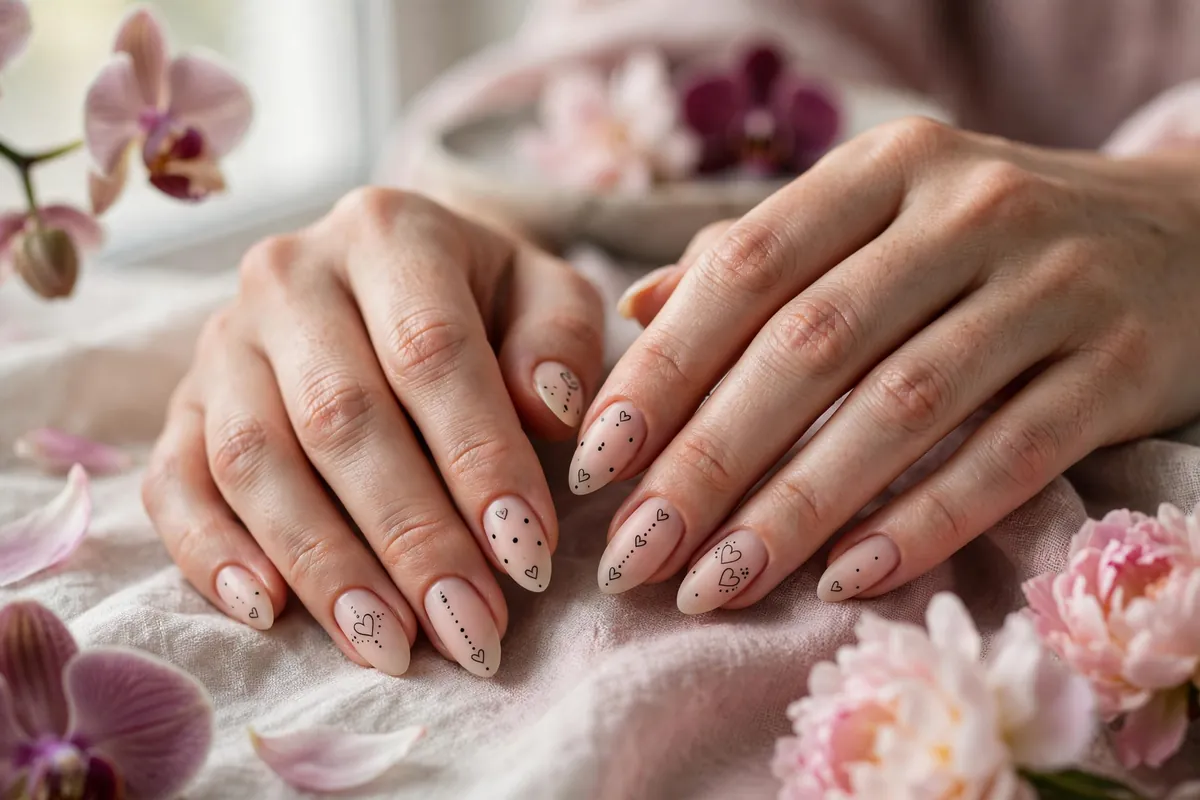 Hand-painted nail art
